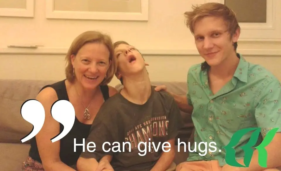 Hunter and family at BBH Hospital during their Stem Cell Treatment in June of 2014