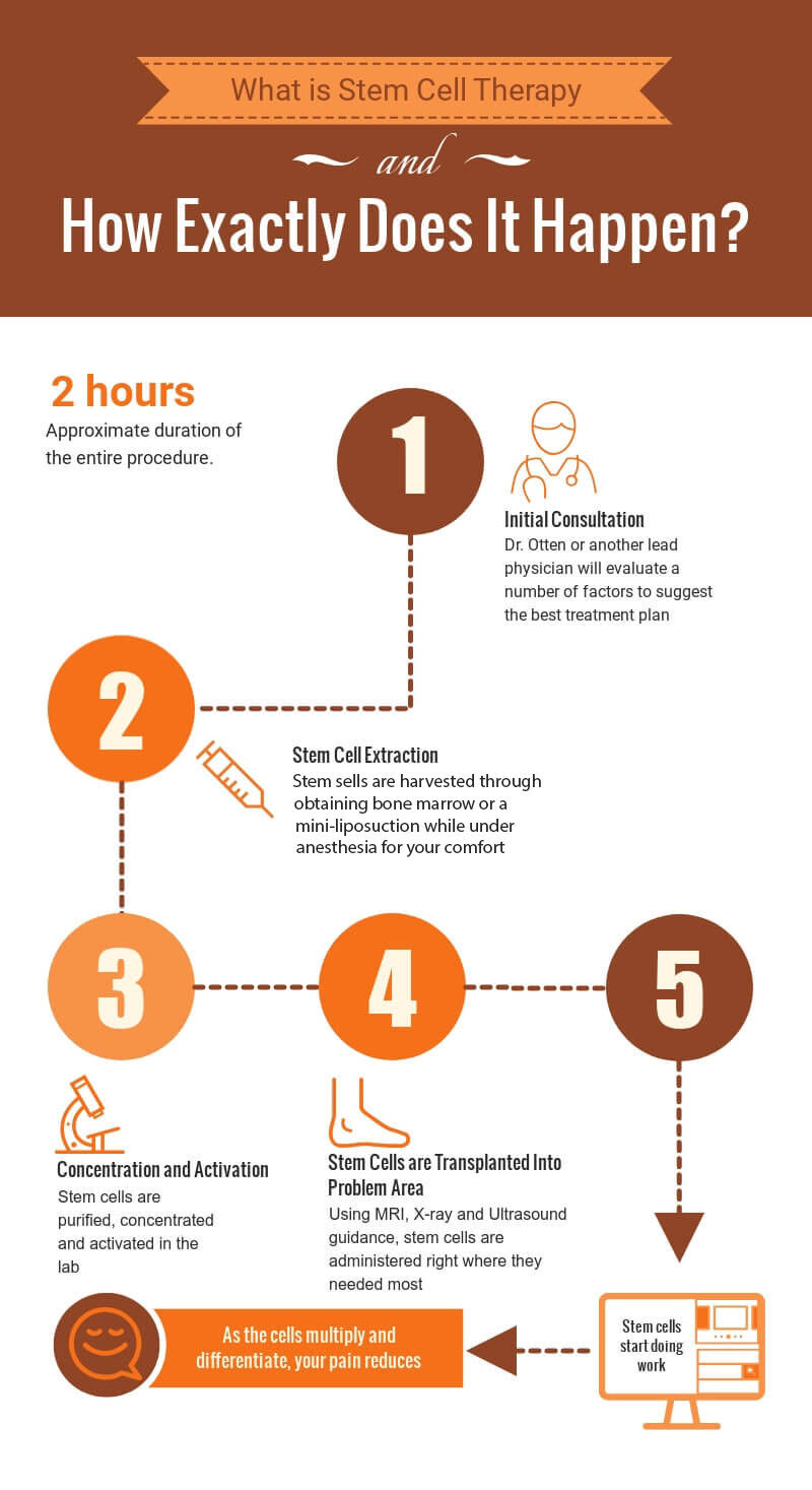 process of stem cell therapy from cell extraction to injection