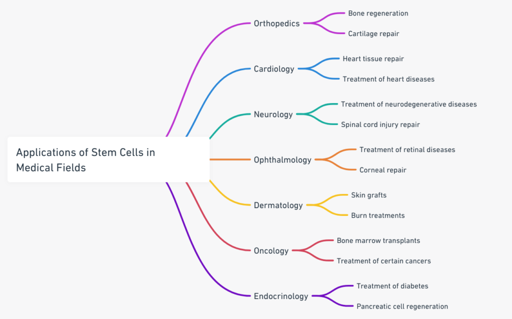 The application of stem cells in various medical fields